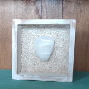 Homemade beach themed shadow box